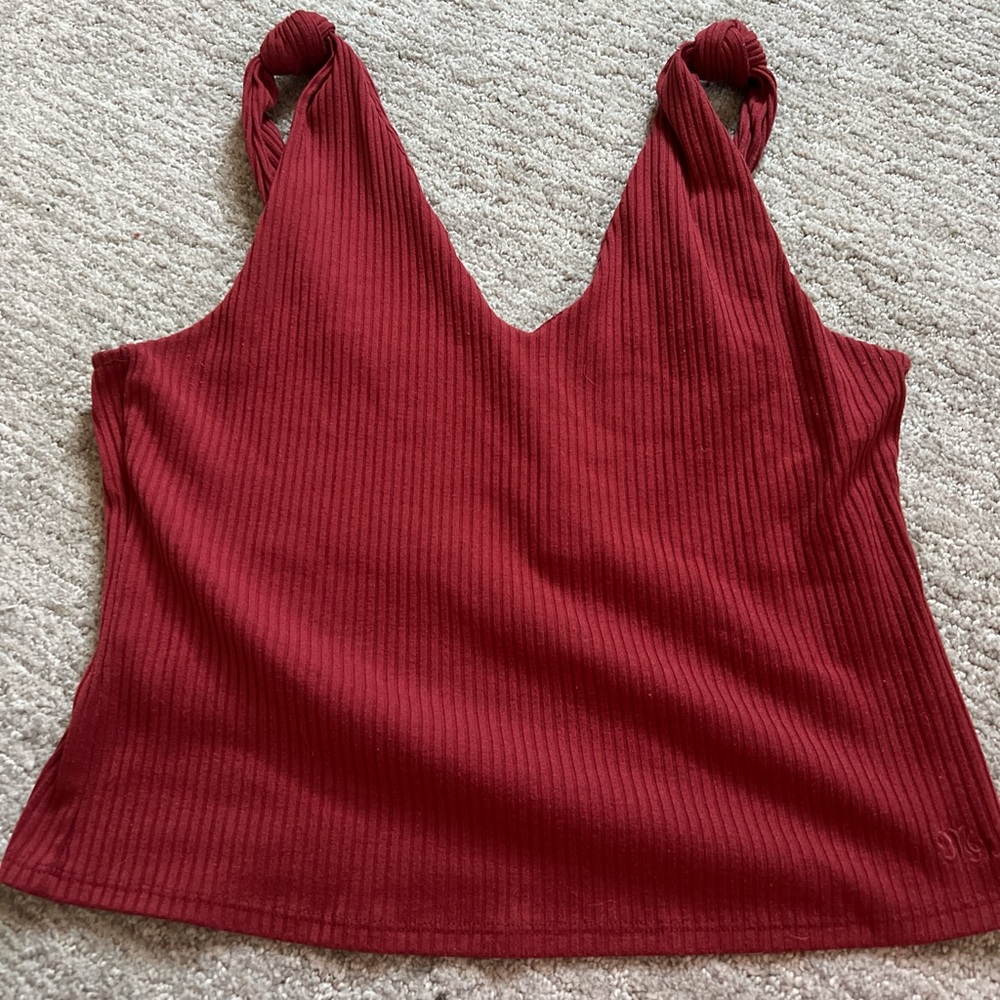 Women's Red Sleeveless Top